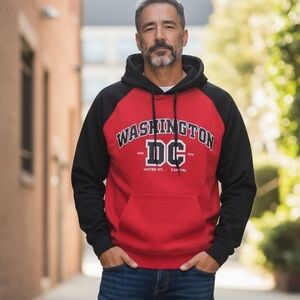 Washington DC Red and Black Hoodie